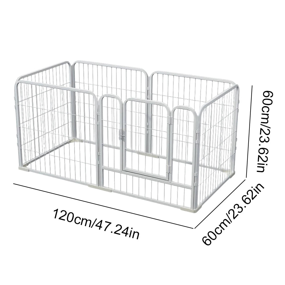 6-Panel Foldable Dog Playpen – Heavy-Duty Pet Exercise Fence for Dogs, Puppies, Cats & Rabbits