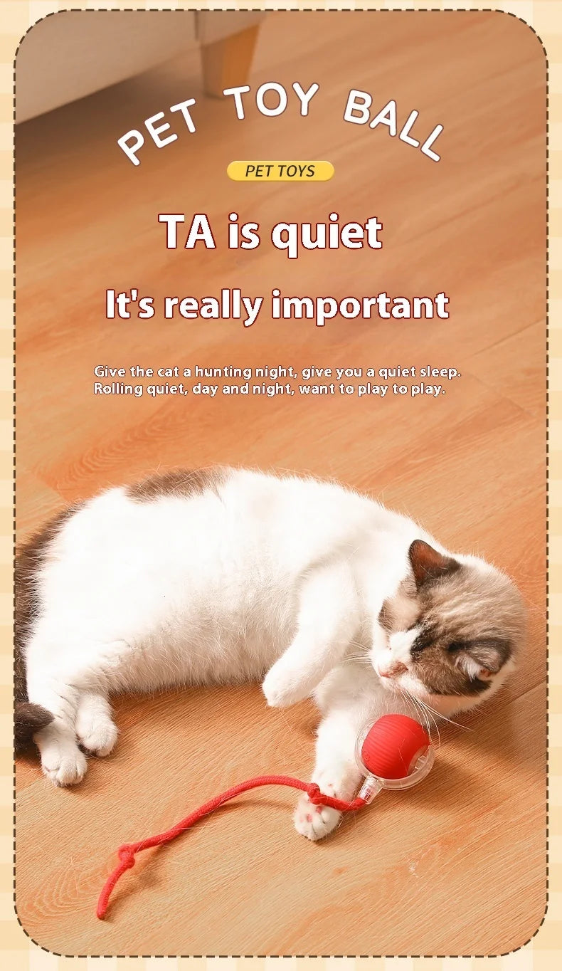 Smart Electronic Interactive Pet Toy Ball – USB Rechargeable Moving, Jumping & Bouncing Ball for Dogs & Cats