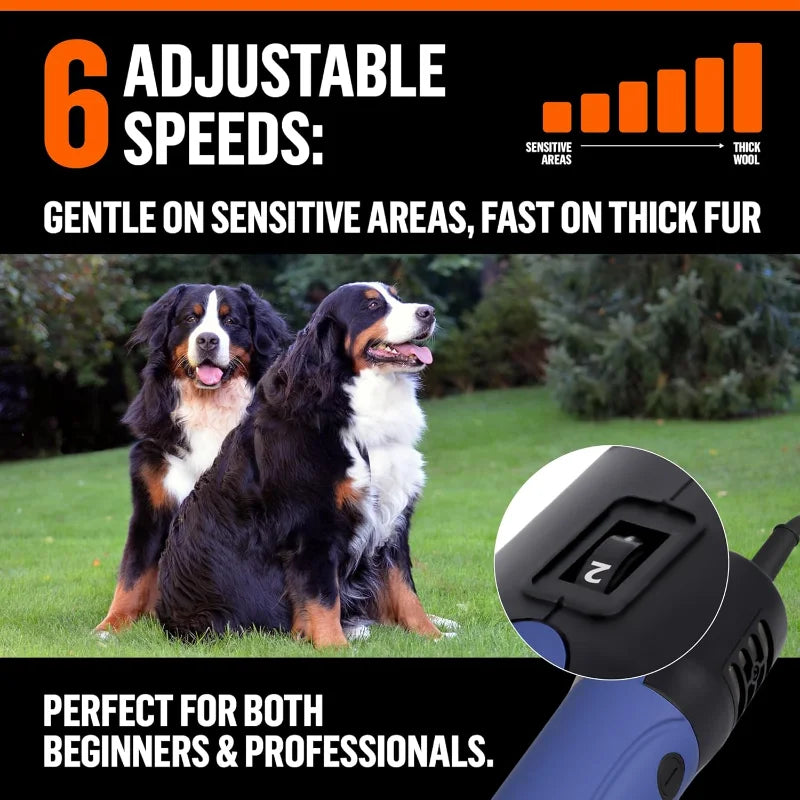Heavy Duty Dog Grooming Clippers – Pro Trimmer Kit for Thick Coats & Large Dogs