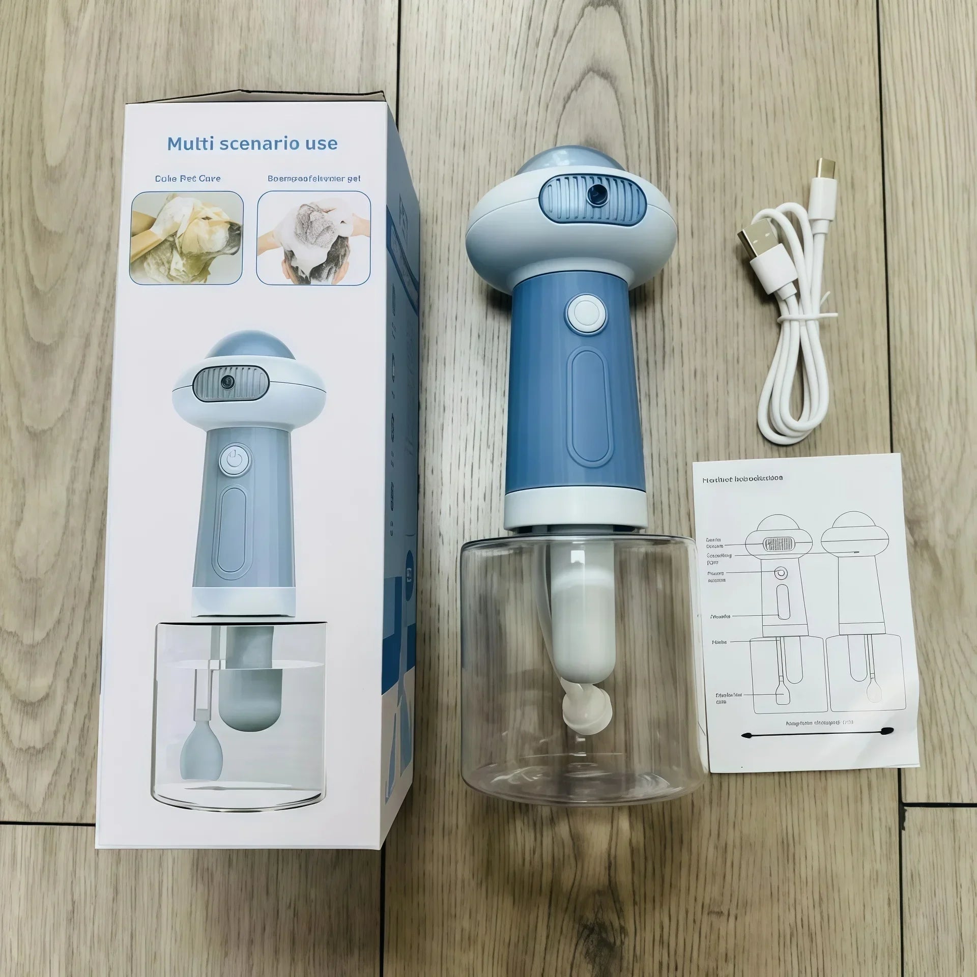 Automatic Dog Soap Dispenser – Wireless USB Grooming Frother, Quiet Pet Bath Shampoo Foam Sprayer for Dogs & Cats