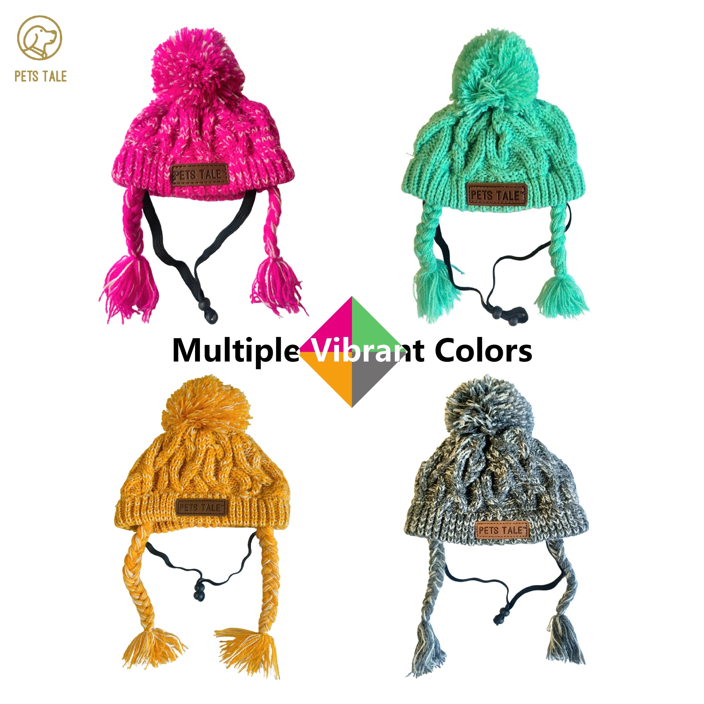 Winter Knitted Dog Hat – Warm, Windproof Pet Headwear