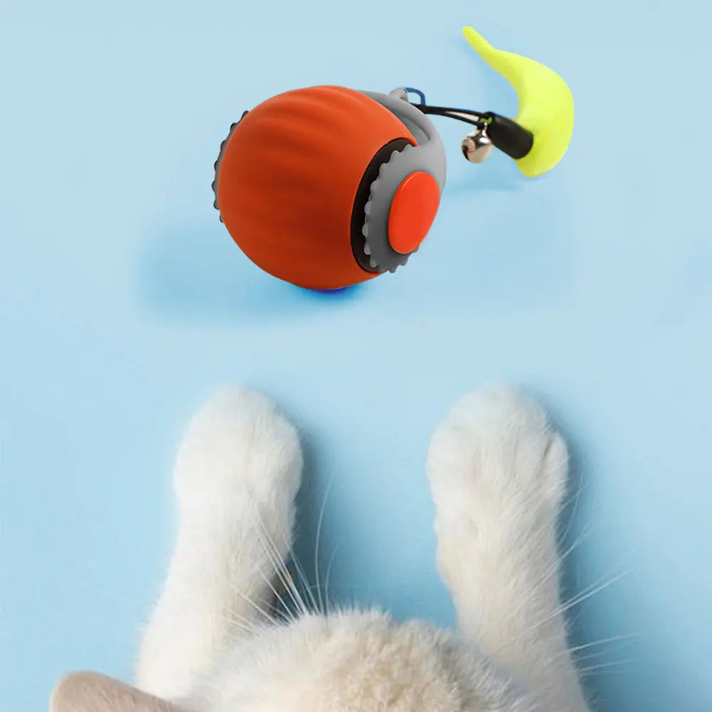 Interactive Cat Toy Ball – USB Rechargeable Automatic Rolling Self-Rotating Ball, Anti-Depression Toy for Indoor Cats