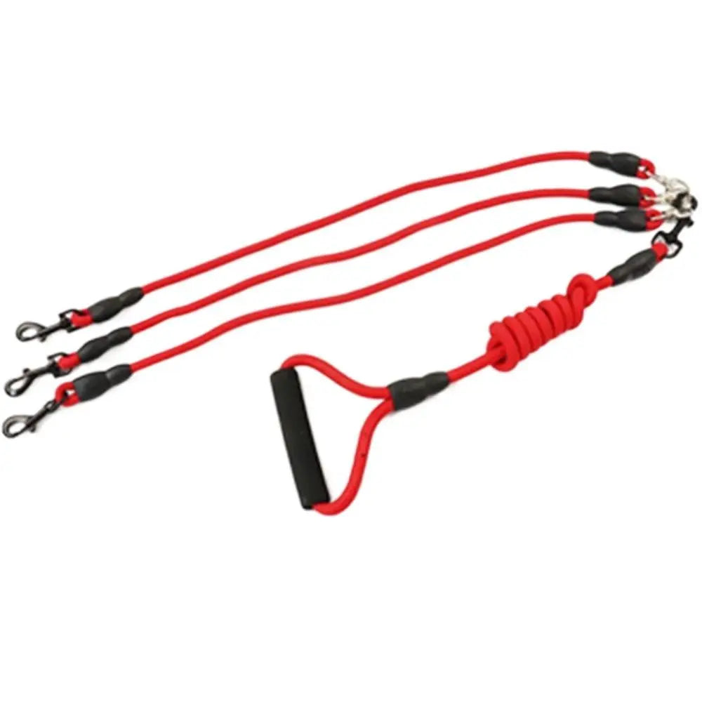 2/3/4 Way Dog Leash with Foam Handle – Durable 120cm Nylon Detachable Multi-Dog Leash for Walking & Training