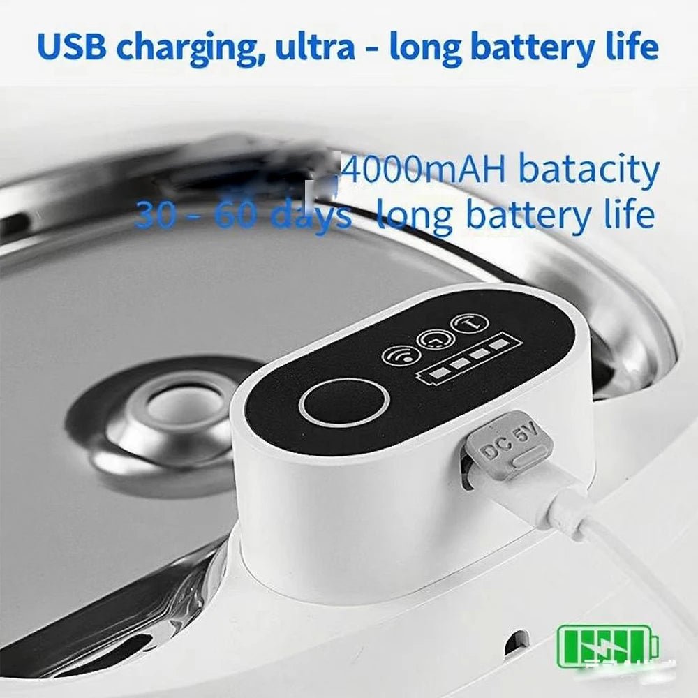 Wireless Charging Pet Water Fountain 2.6L – Smart Automatic Cat & Dog Drinking Dispenser with Filter
