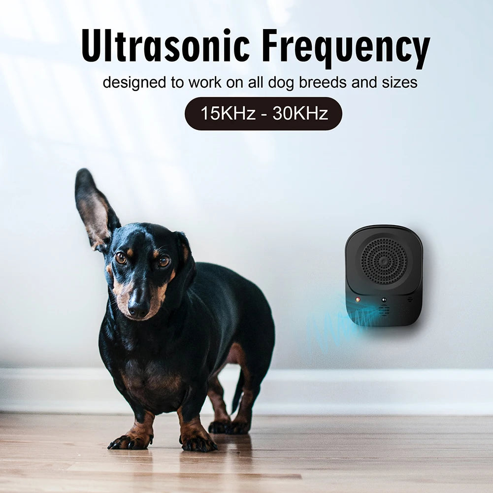 Ultrasonic Dog Barking Control Device – 4-Level Adjustable Anti-Bark Trainer | Safe & Effective Bark Deterrent for Small, Medium & Large Dogs