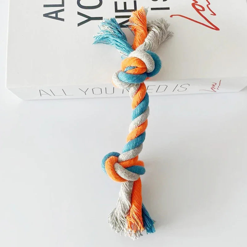 Dog Rope Chew Toy – Bite-Resistant Cotton Knot for Small Dogs & Puppies, Teeth Cleaning & Stress Relief