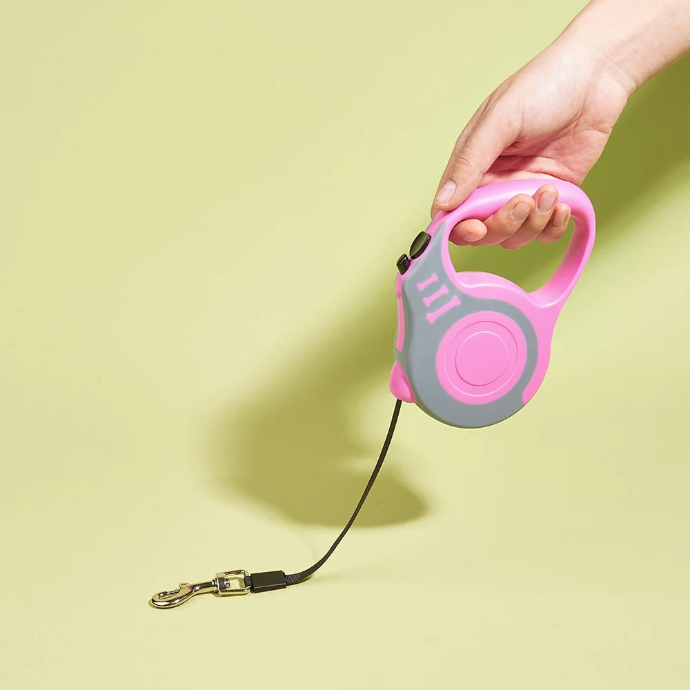 3m/5m Retractable Dog Leash – Strong Nylon Automatic Lead for Small, Medium & Large Dogs Cats