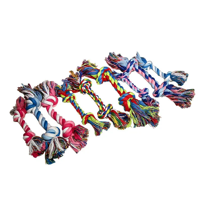 Dog Rope Chew Toy – Bite-Resistant Cotton Knot for Small Dogs & Puppies, Teeth Cleaning & Stress Relief