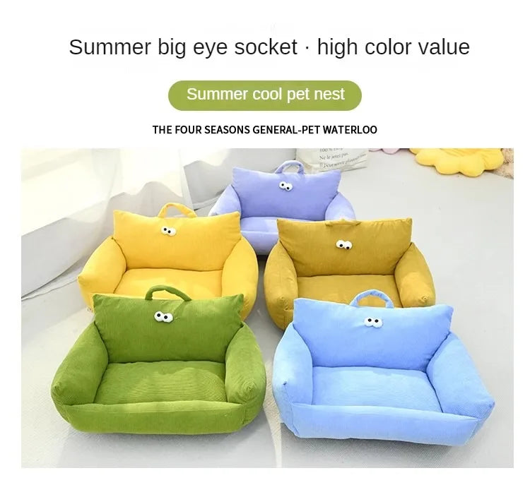 Winter Warm Puppy Sofa Bed – Cozy Cat & Dog Kennel Nest with Cushion Mat