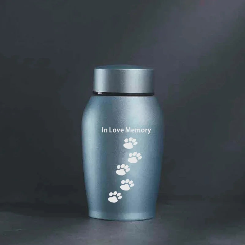Multi-Colored Stainless Steel Pet Cremation Urn – Sealed Memorial Jar for Dog, Cat, Bird & Small Animal Ashes, Pet Loss Souvenir