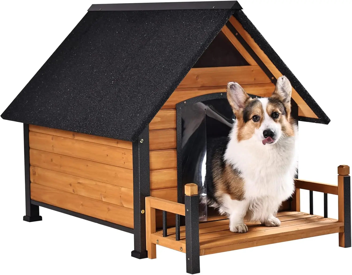 100% Insulated Outdoor Dog House – Winter Dog Kennel with Waterproof Liner & Sturdy Metal Frame