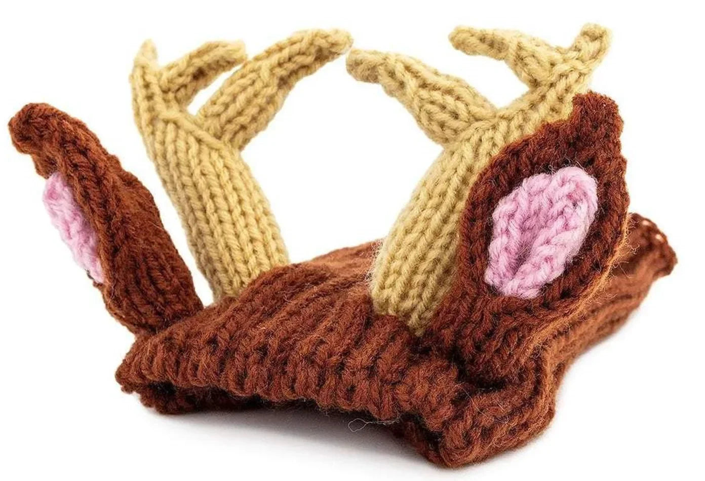 Christmas Elk Dog Hat – Knitted Warm Windproof Pet Headgear