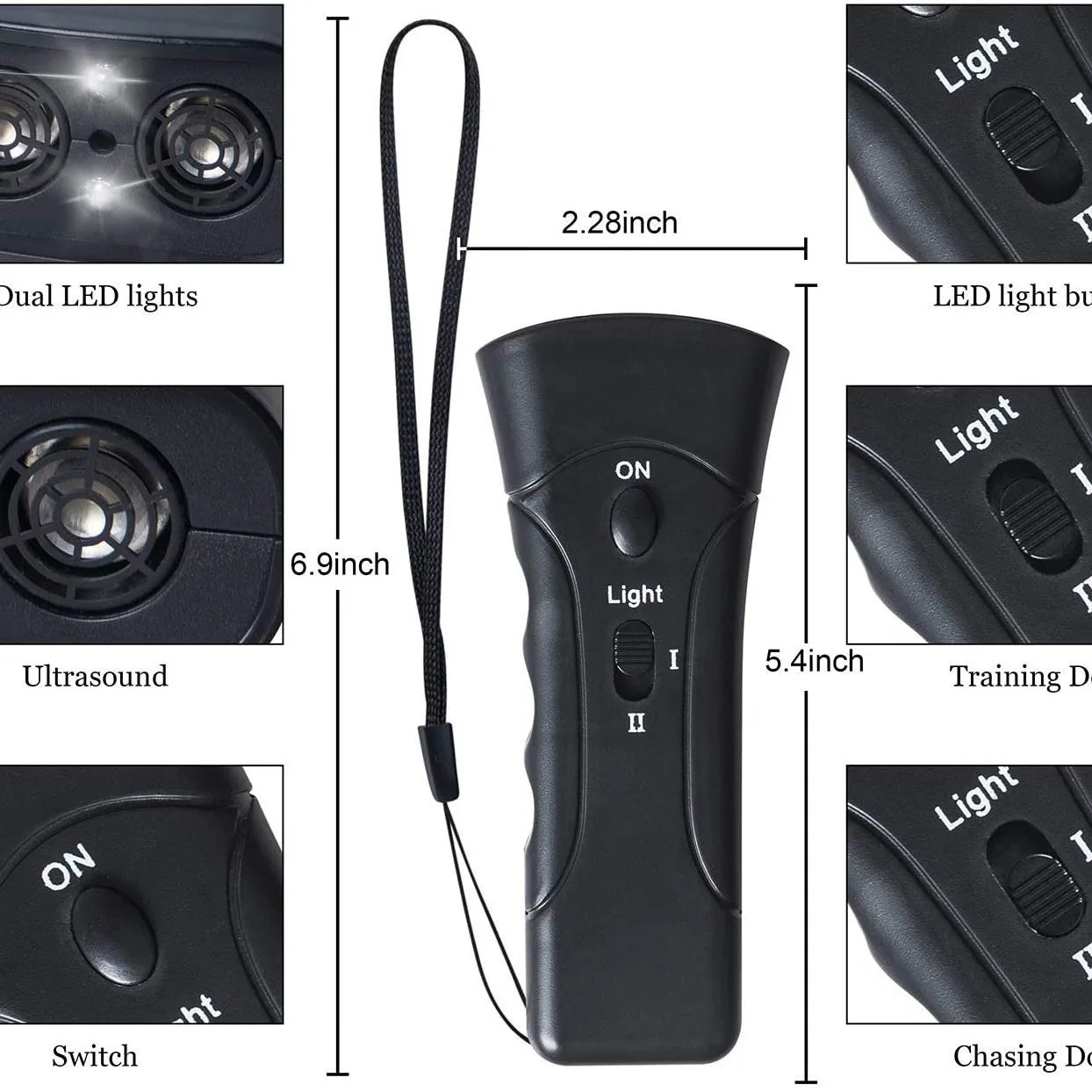 Double Ultrasonic Dog Bark Control Device – High Power Anti-Bark Repeller & Training Tool (Battery-Free)