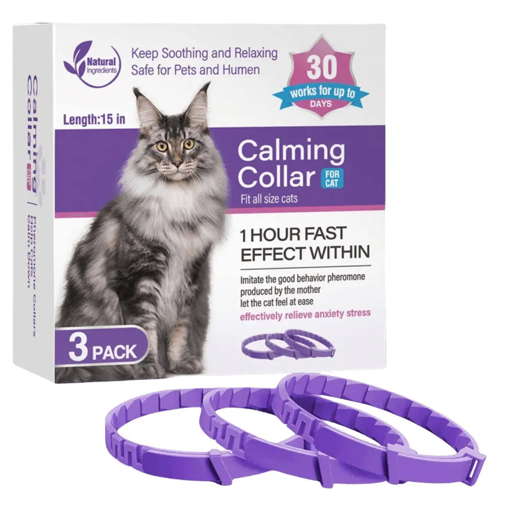 3/4 Pack Pet Calming Collars – Natural Anxiety Relief for Cats & Dogs