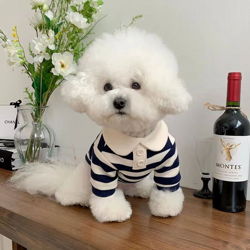 πΎ Fashion Striped Pet Shirt β Lightweight Summer Outfit for Dogs & Cats