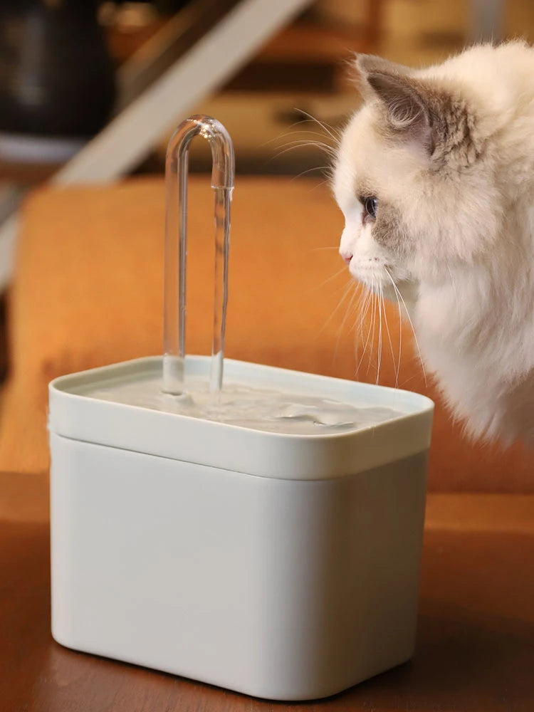 Ultra-Quiet Cat Water Fountain – 1.5L Automatic Pet Water Dispenser with Filter & Burnout Prevention Pump