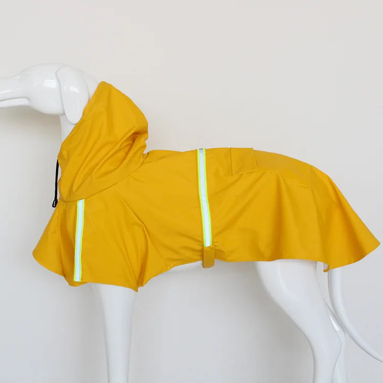 Waterproof Dog Raincoat – Hooded Reflective Cloak for Large Dogs