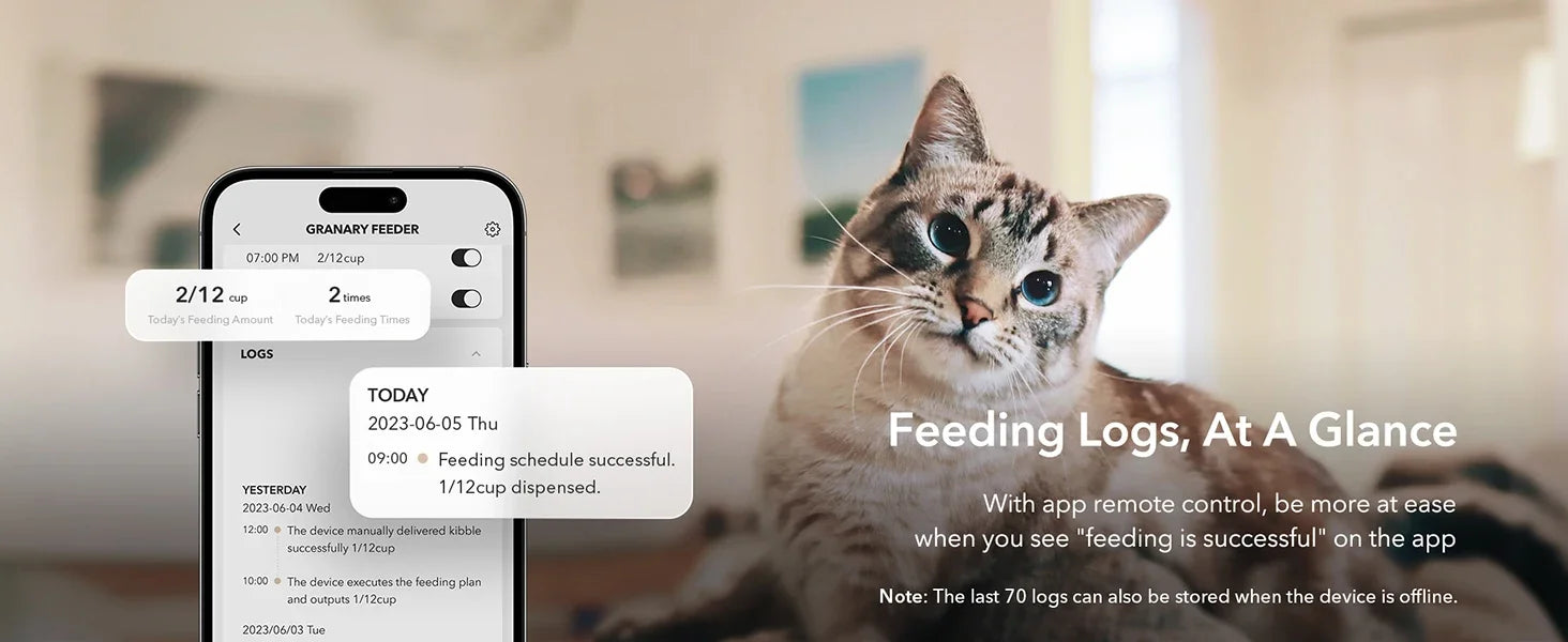 Automatic Cat Feeder – 5G WiFi Pet Feeder for Two Cats or Dogs with Remote Control & Low Food Sensor, 5L Capacity
