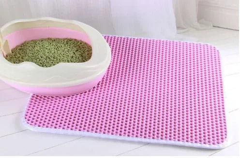 Double-Layer Waterproof Cat Litter Mat – Non-Slip, Washable Trap Pad with Bonus Gift