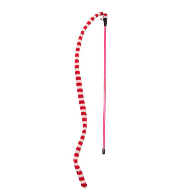 Caterpillar Cat Teaser Wand – Colorful Feather Toy for Interactive Play