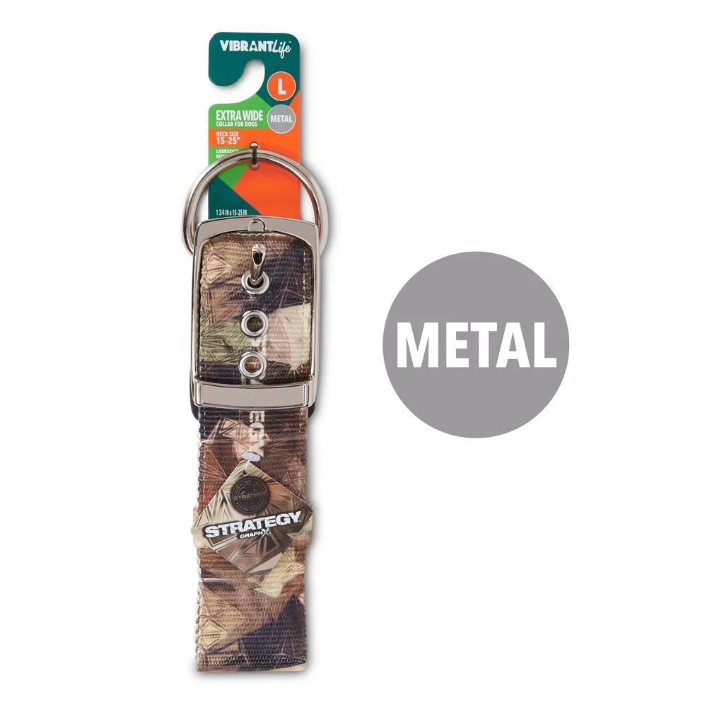 Extra Large Dog Collar – Adjustable, Comfortable with Metal Buckle & D-Ring Leash Attachment