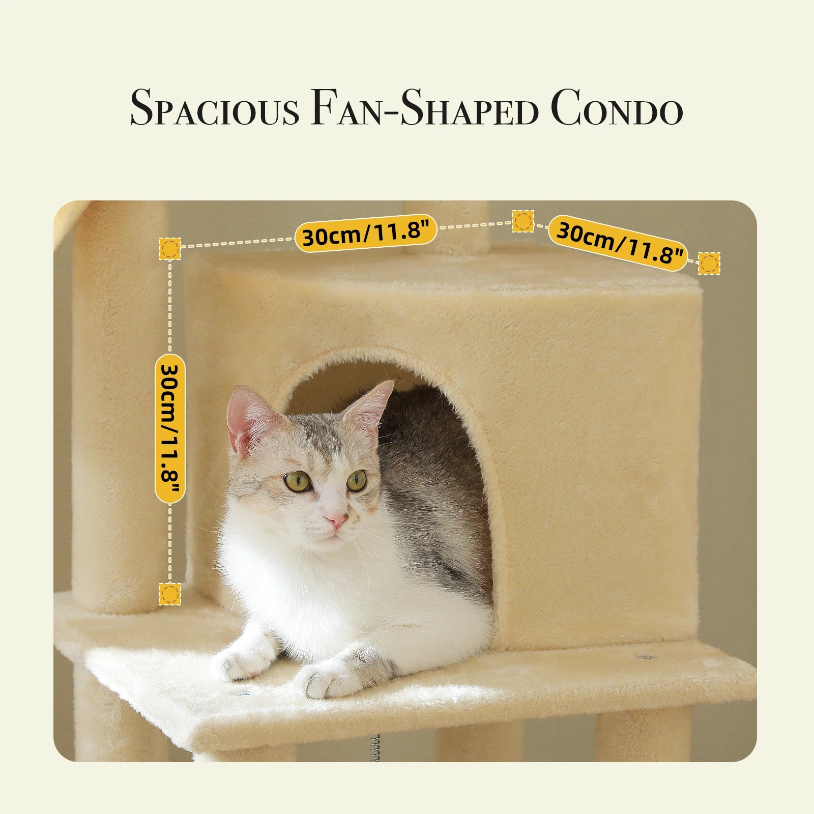 Adjustable Floor-to-Ceiling Cat Tree Tower – Tall Indoor Cat Furniture with Hammock, Cozy Condo & Sisal Scratching Posts