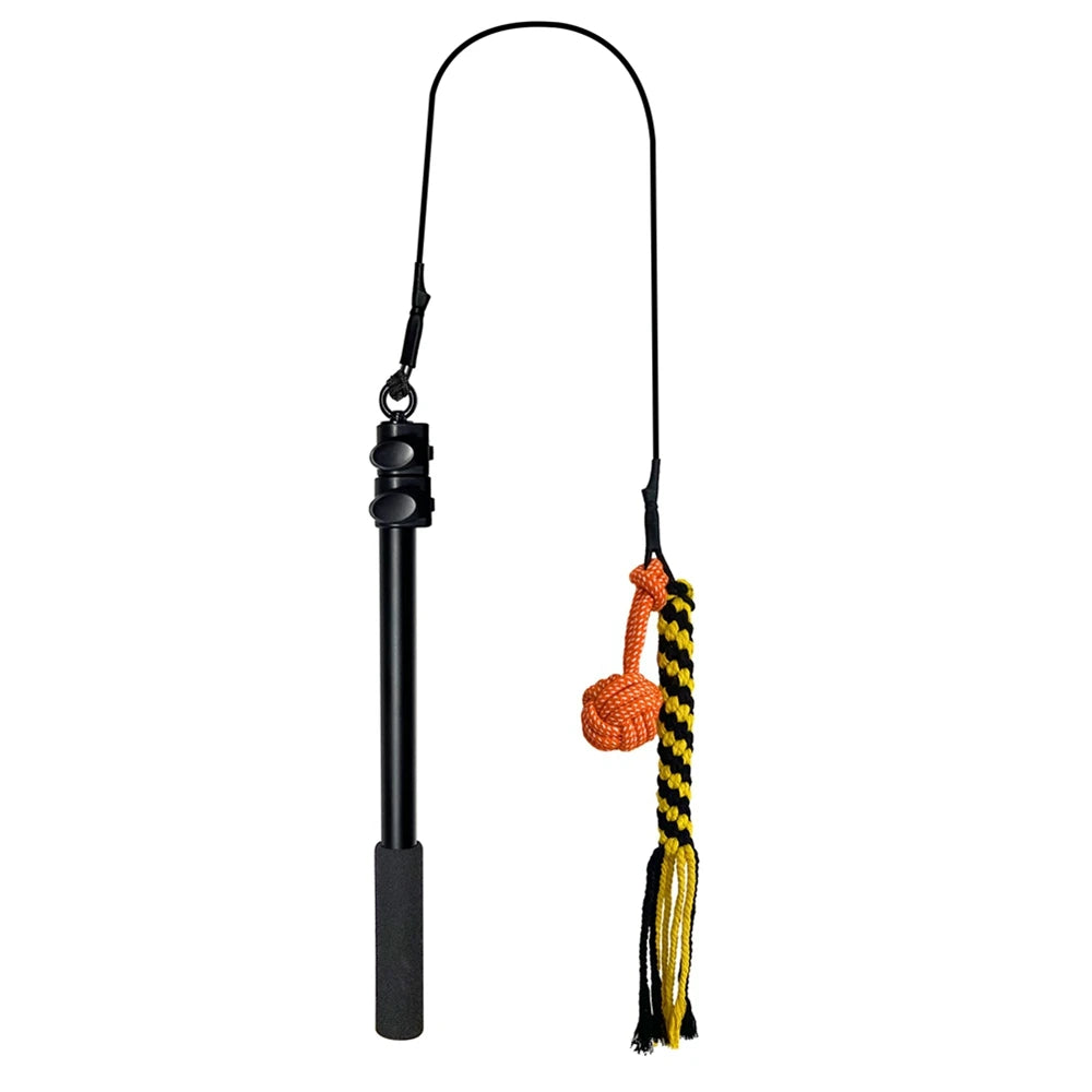 Retractable Flirt Pole Dog Toy – Bite-Resistant Teaser Wand with Plush Refill for Interactive Play & Training