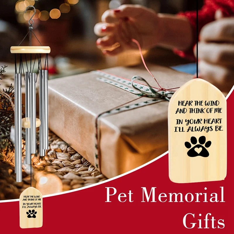 Personalized Pet Memorial Wind Chimes – Custom Pet Loss Bereavement & Sympathy Gift