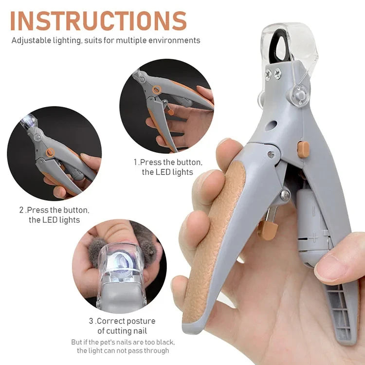 LED Pet Nail Clipper – Professional Nail Trimmer for Cats & Dogs