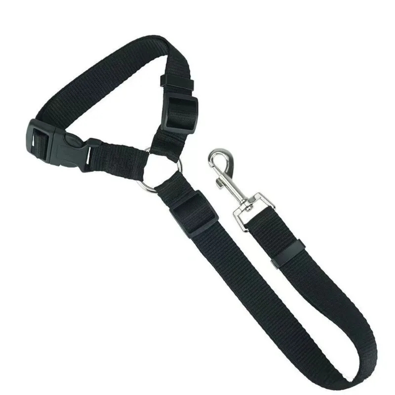 Solid Color 2-in-1 Pet Car Seat Belt & Adjustable Nylon Leash