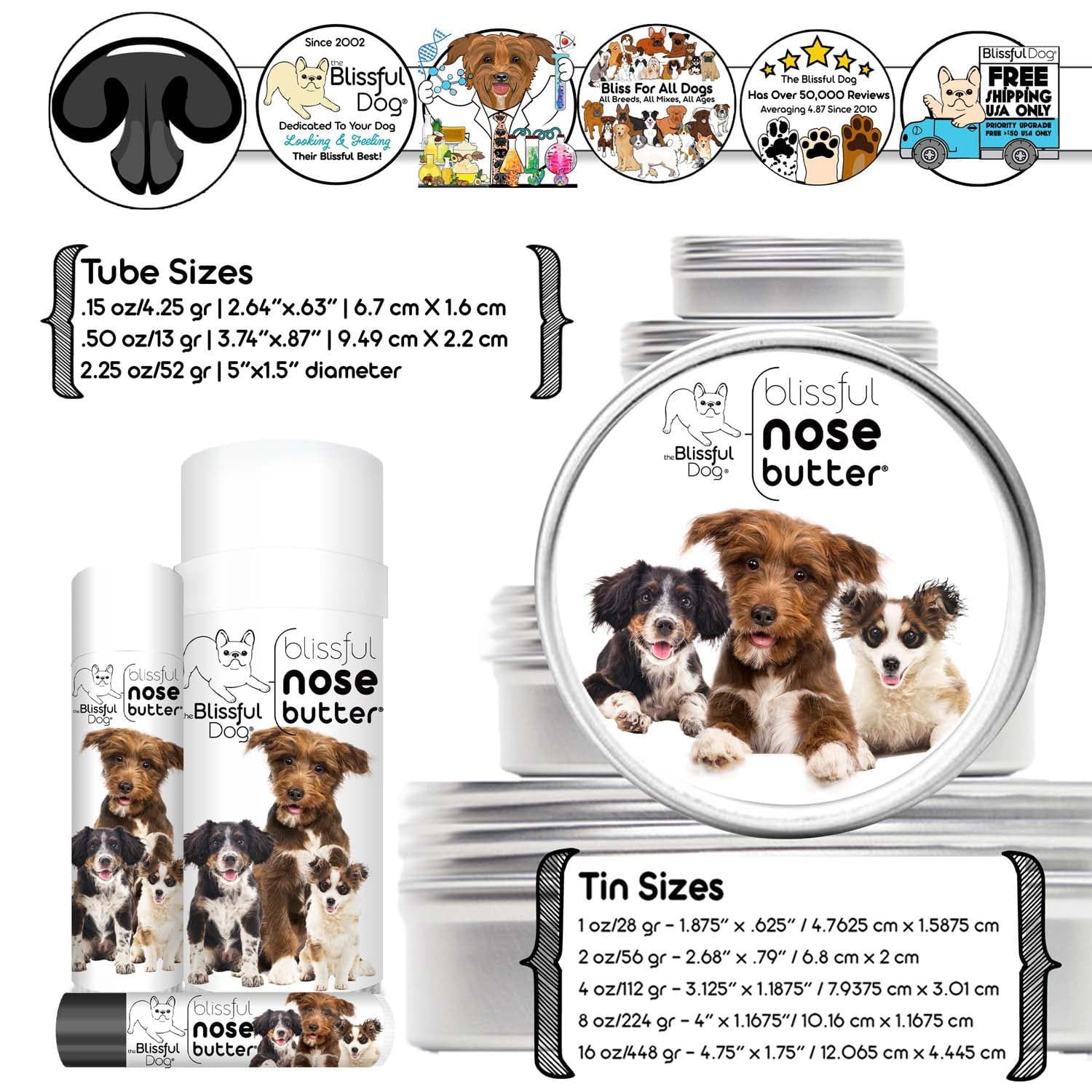 3 Cute Puppies Nose Butter