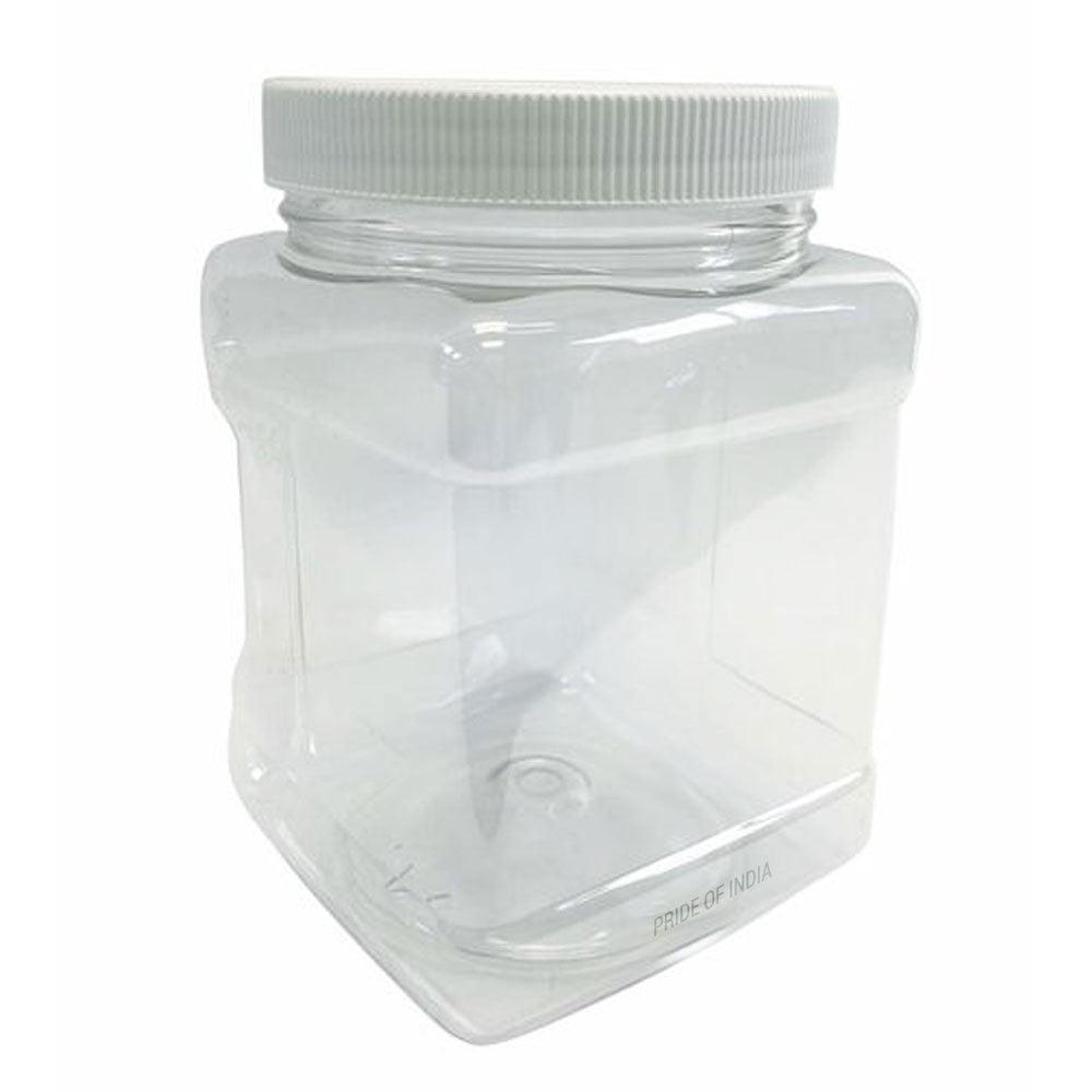 Clear PET Plastic Grip Dry/Liquid Food Storage Jars w/ Caps (Food Grade - BPA Free)