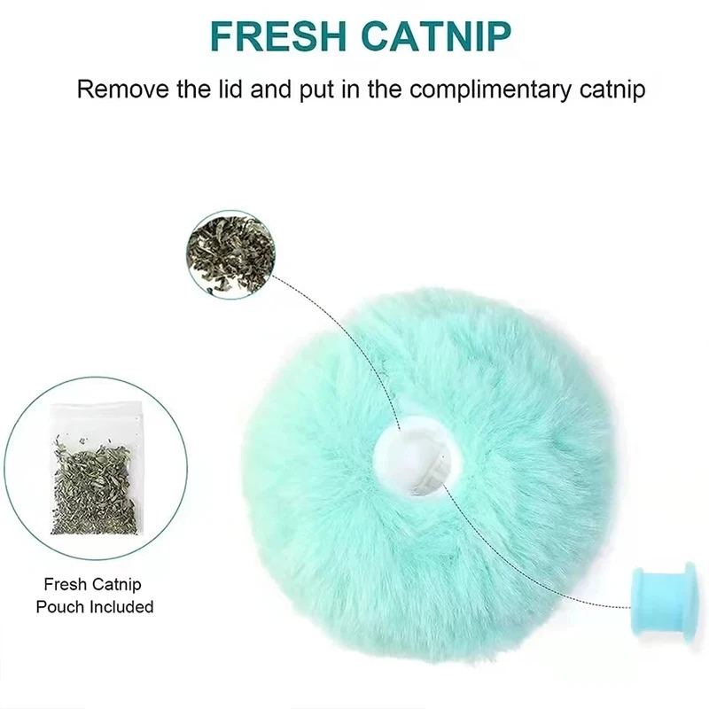 Interactive Smart Squeak Ball – Electric Catnip Plush Toy for Cats