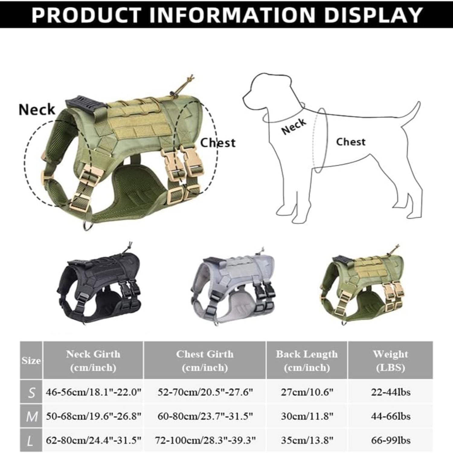 Durable Green Nylon Dog Harness – Medium Size with Heavy-Duty Rubber Handle for Comfort & Control