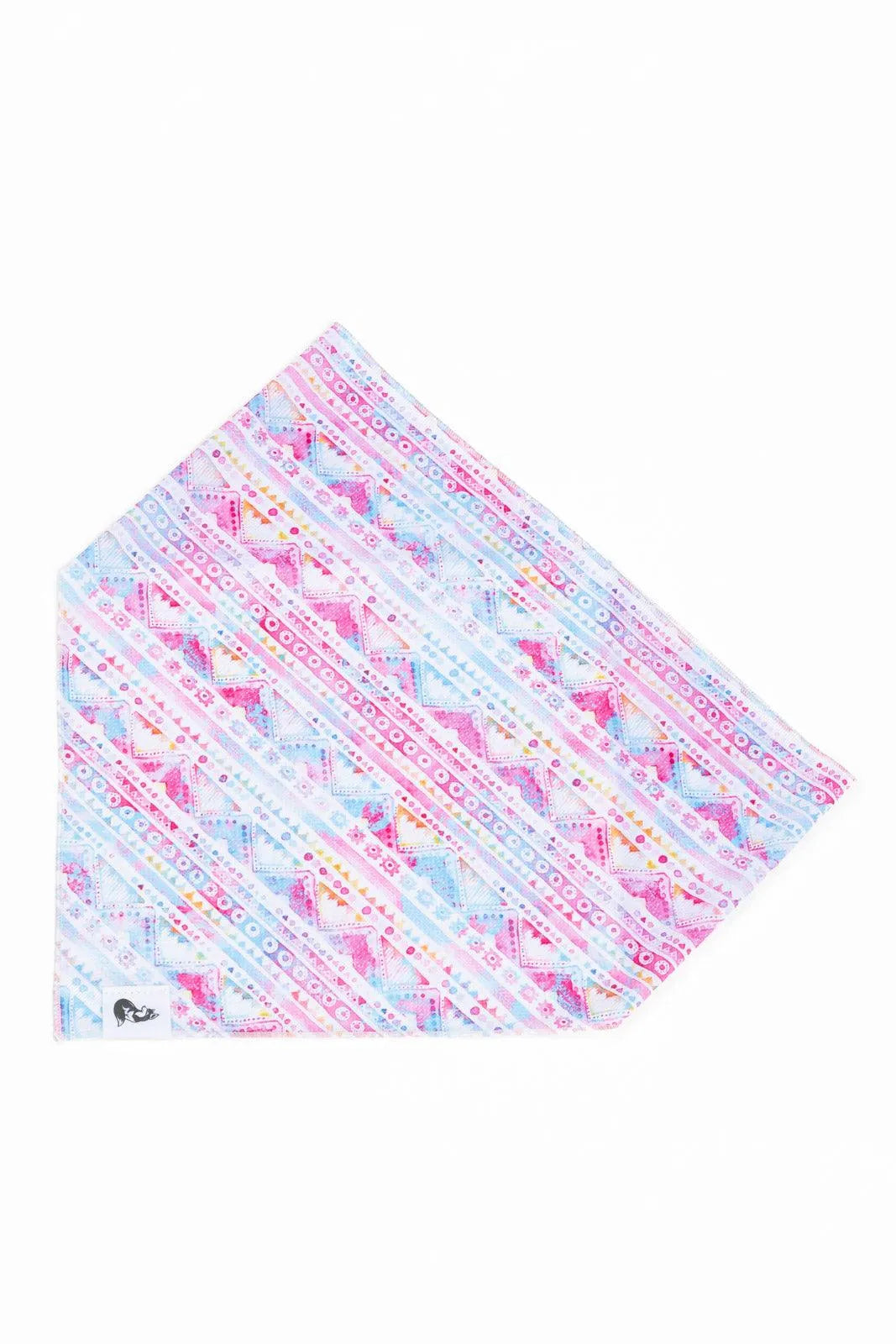 Pink and Blue Tribal Dog Bandana & Matching Keychain