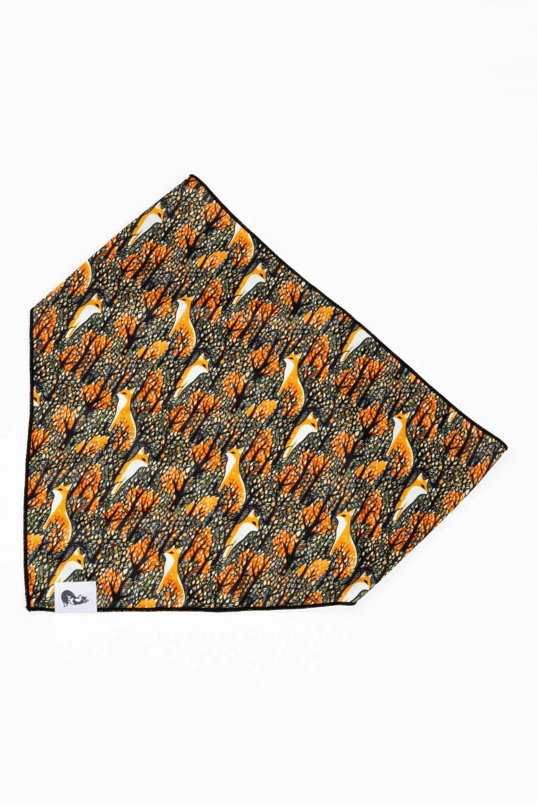 Foxes in Fall Dog Bandana & Matching Keychain
