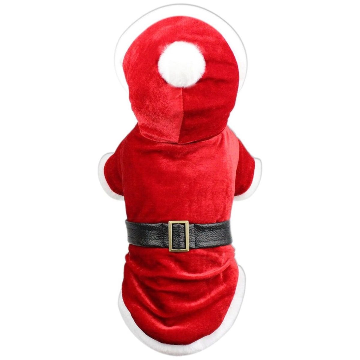 Santa Claus Christmas Holiday Red Velvet Pet Hoodie