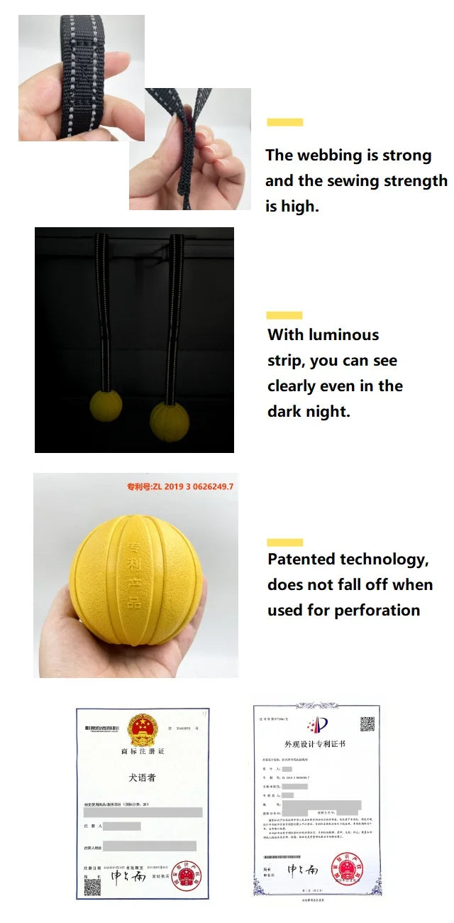 Dog Toy Ball on a Rope – Durable EVA Foam Ball for Training, Chewing & Fetch (Floats on Water)