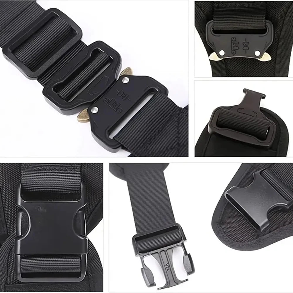 Tactical Dog Harness Set – Collar, Leash & Vest for Large and Small Dogs