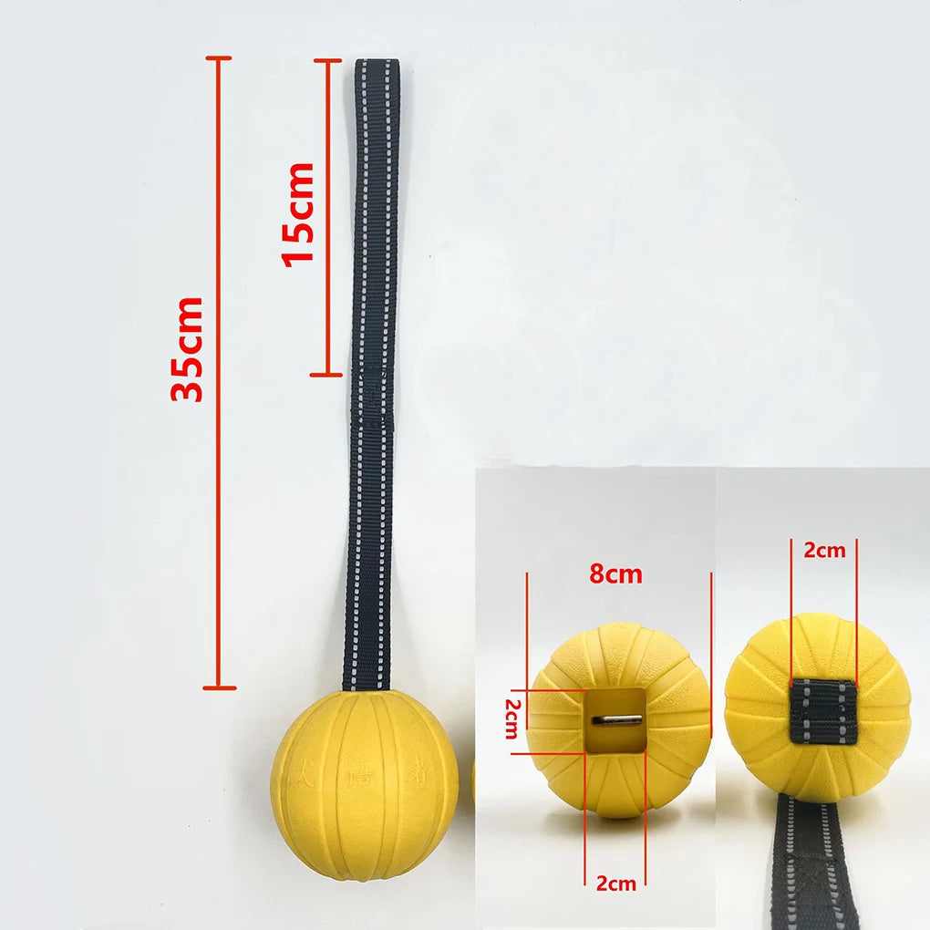 Dog Toy Ball on a Rope – Durable EVA Foam Ball for Training, Chewing & Fetch (Floats on Water)
