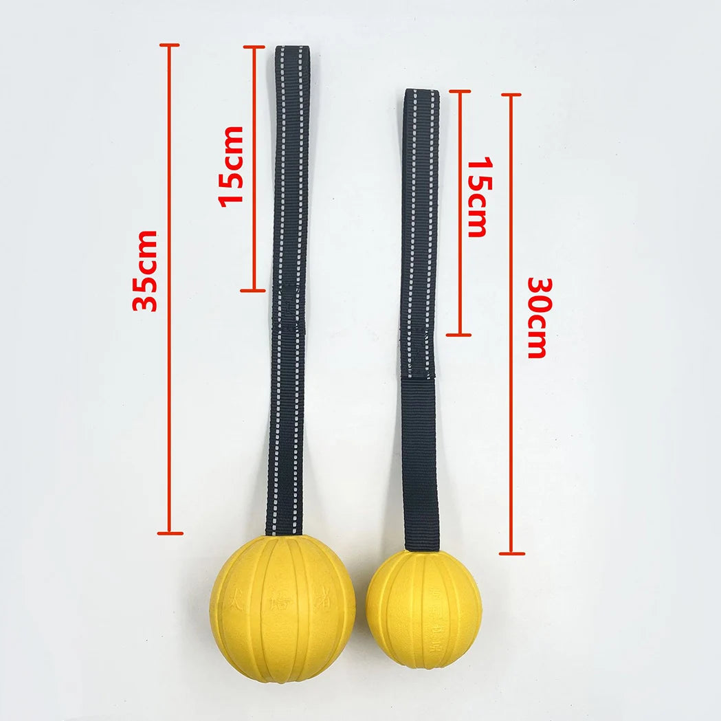 Dog Toy Ball on a Rope – Durable EVA Foam Ball for Training, Chewing & Fetch (Floats on Water)