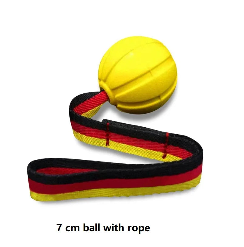 Dog Toy Ball on a Rope – Durable EVA Foam Ball for Training, Chewing & Fetch (Floats on Water)