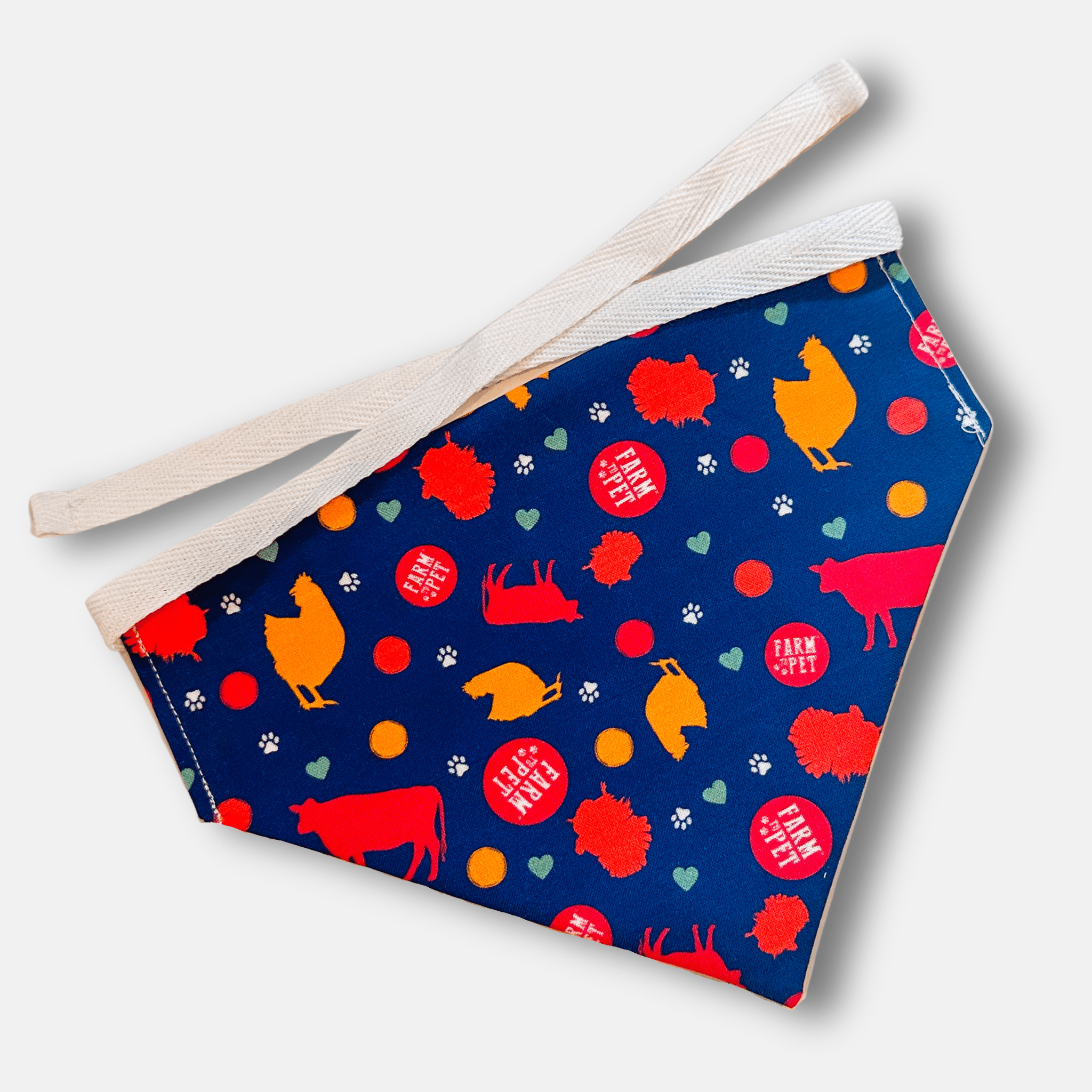 String Bandana Tie-on Dog Bandana | Adjustable String-tie Bandana for Dogs and Cats ...