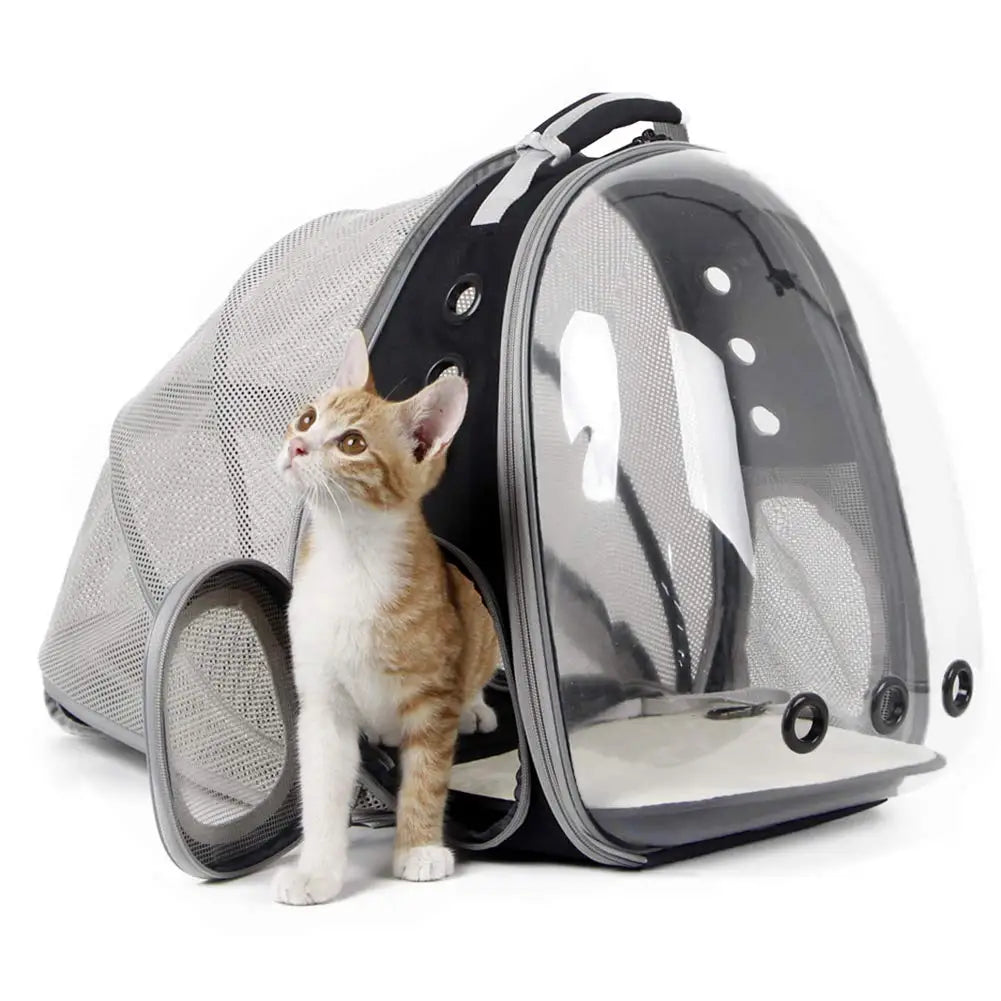 Expandable Cat Carrier Backpack – Portable Pet Travel Bag for Cats & Puppies