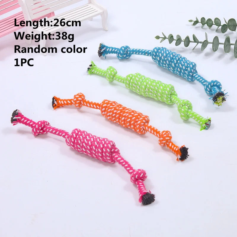 Interactive Cotton Rope Dog Toy – Bite-Resistant Chew Ball for Small & Large Dogs, Teeth Cleaning Puppy Toy