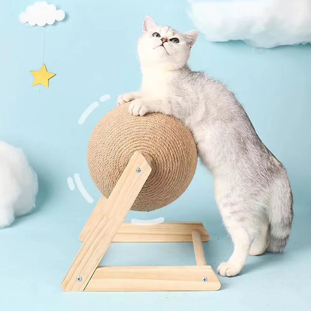 Cat Scratching Ball Toy – Sisal Rope Paw Grinding Toy for Kittens & Cats