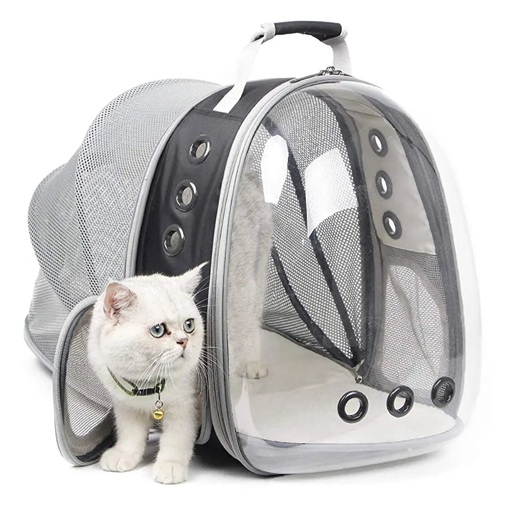 Expandable Cat Carrier Backpack – Portable Pet Travel Bag for Cats & Puppies