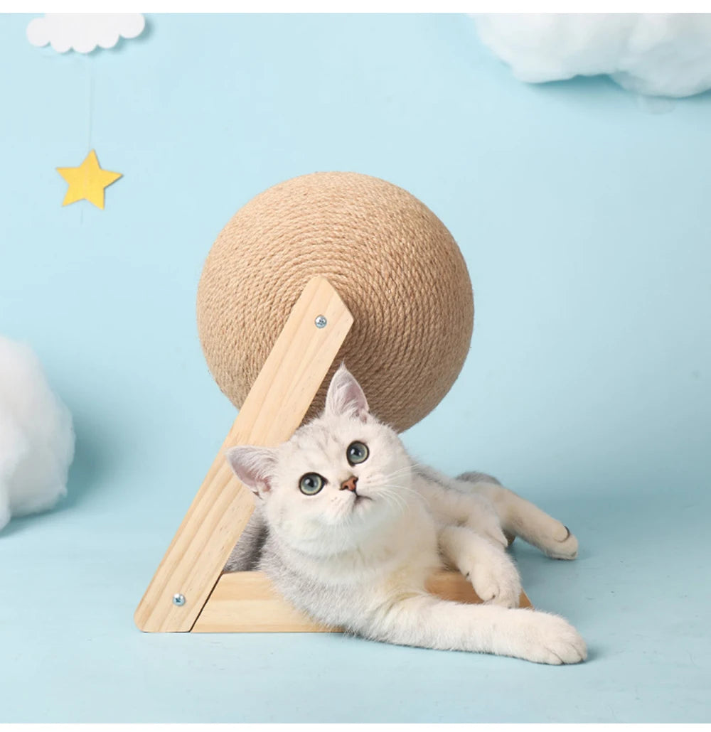 Cat Scratching Ball Toy – Sisal Rope Paw Grinding Toy for Kittens & Cats