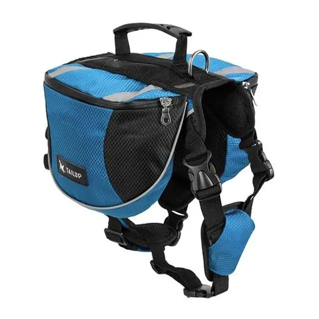 Luxury Dog Backpack Harness – Adjustable Outdoor Saddle Bag for Travel & Hiking
