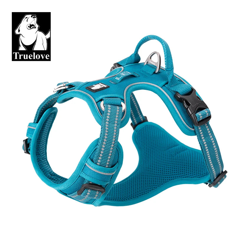 Truelove Reflective Dog Harness – Adjustable No-Pull Nylon Vest with 3M Reflective Webbing (TLH56512)